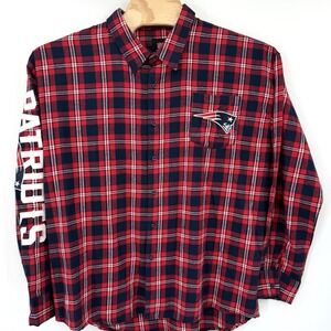 NFL Team‎ Apparel New England Patriots Sleepwear Flannel Shirt Women's XXL 2XL